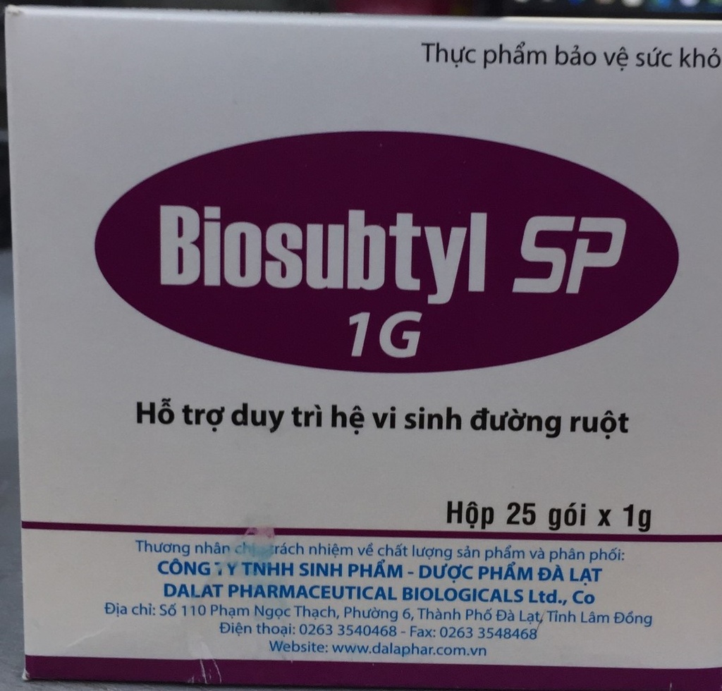 Men tiêu hóa sống Biosubtyl SP 1G Đà Lạt (H/25gói/1g)