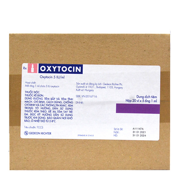 Oxytocin 5 IU/ml Gedeon Richter (H/100o/1ml) date 04/2025