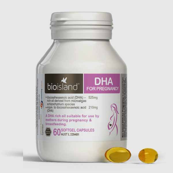 DHA dành cho bà bầu Bioisland Úc (Lọ/60v)