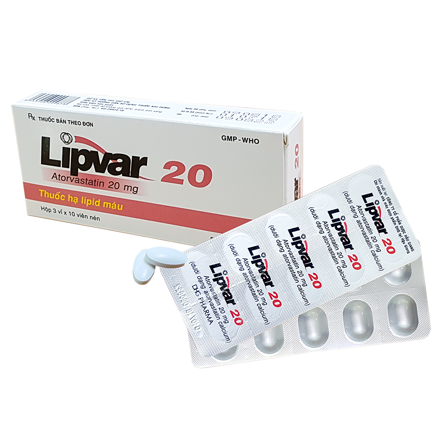 Lipvar Atorvastatin 20mg DHG (H/30v)