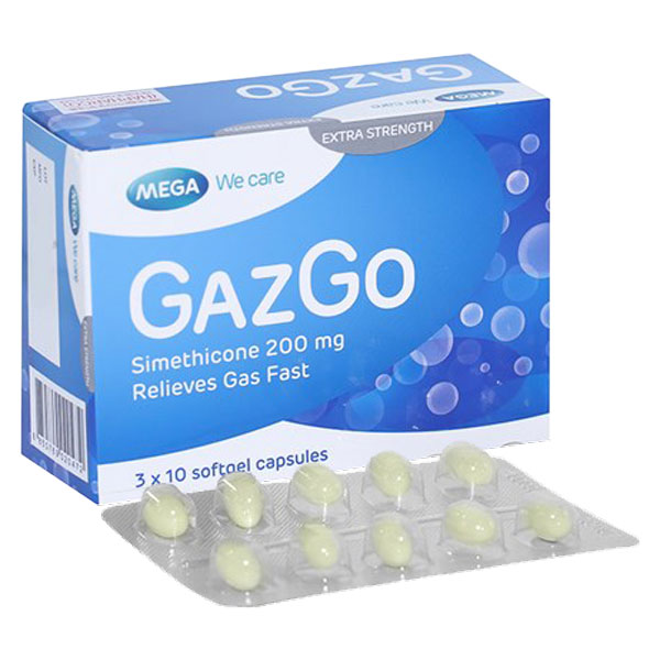 Gazgo Simethicone 200mg Mega (H/30v)