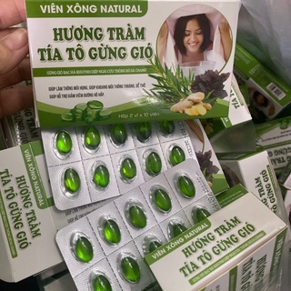 Viên xông hương tràm tía tô gừng gió Natural (H/20v)