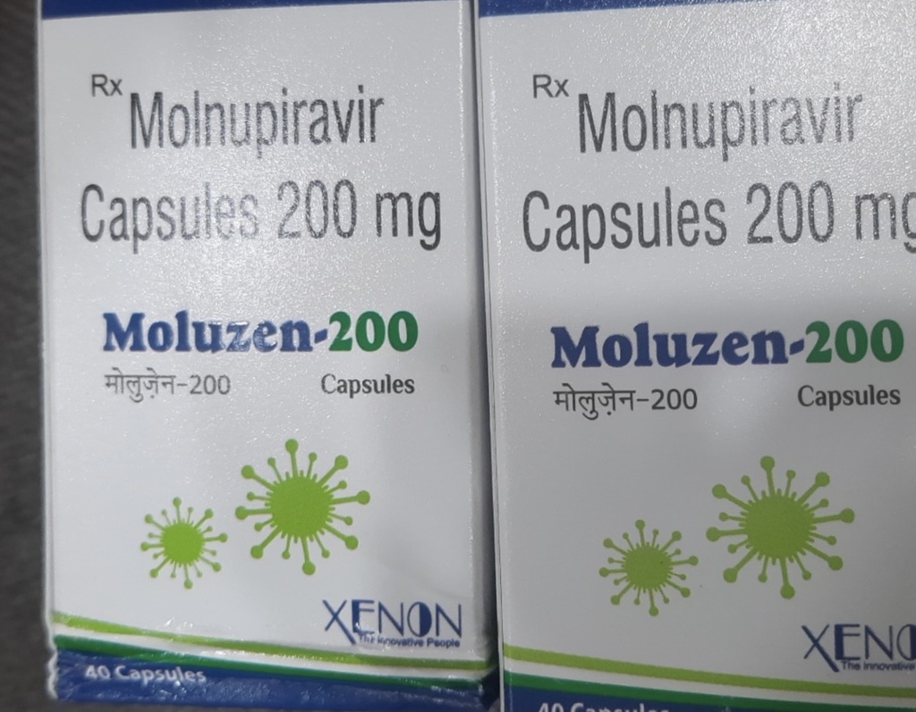 Molnupiravir Capsules 200mg Moluzen 200 Xenon (Lọ/40v)