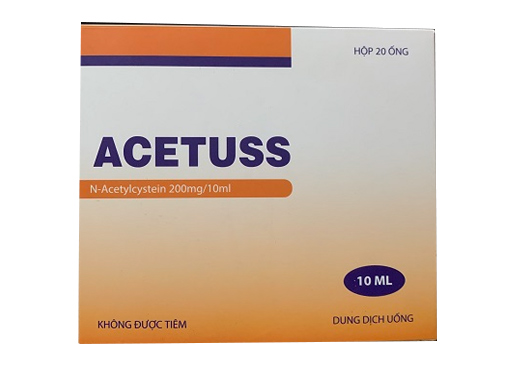 Acetuss N-Acetylcystein 200mg/10ml Hà Nam (H/20o/10ml) date 05/2023