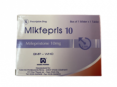 Mikfepris Mifepristone 10mg tránh thai khẩn cấp 120h Nam Hà (Cọc 10h/1v)
