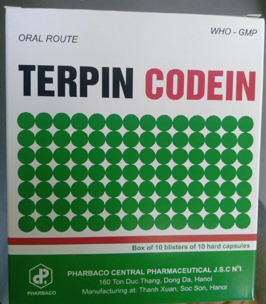 Terpin Codein 200mg/5mg Pharbaco TW1 (H/100v)