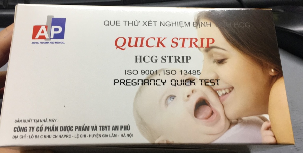 Que thử thai Quickstrip HCG Strip An Phú (H/24 que)