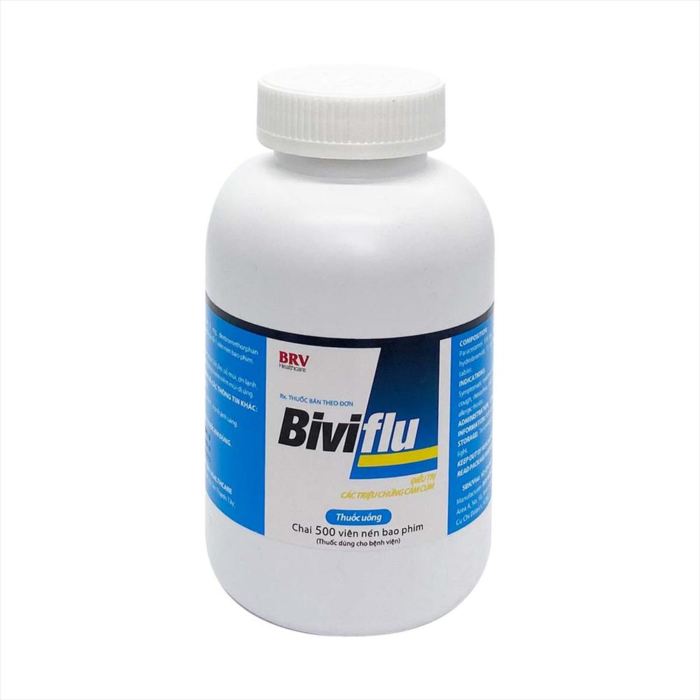 Biviflu paracetamol 500mg BRV Healthcare (Lọ/500v)