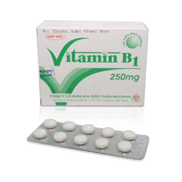 Vitamin B1 250mg viên bao đường Mekophar (H/100v)
