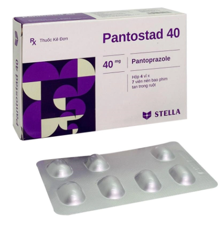 Pantostad Pantoprazole 40mg viên nén bao phim Stella (H/28v)