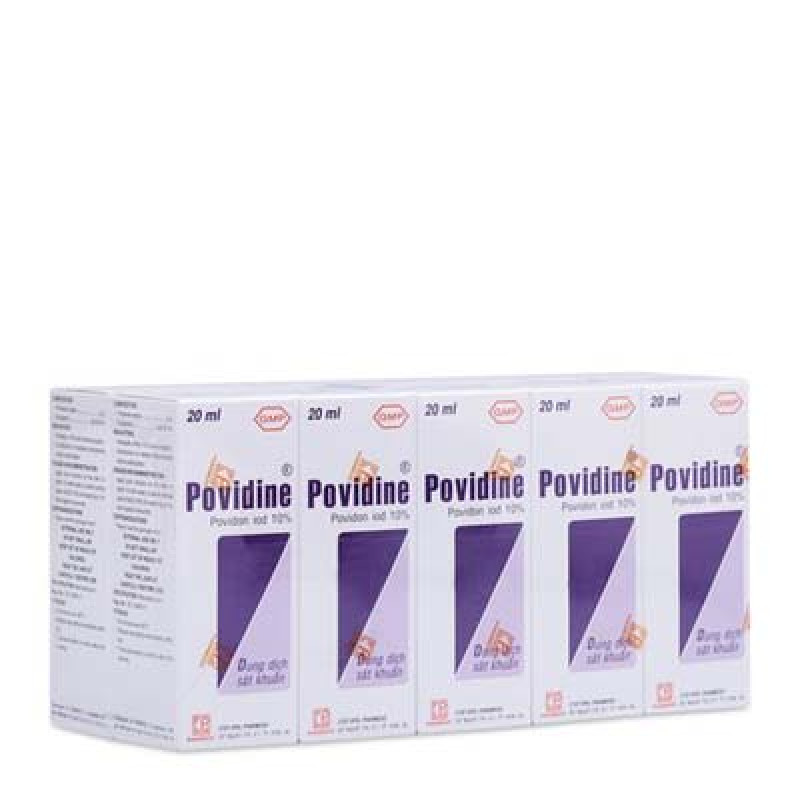 Povidine 10% dung dịch sát khuẩn Pharmedic (Cọc/10lọ/20ml)