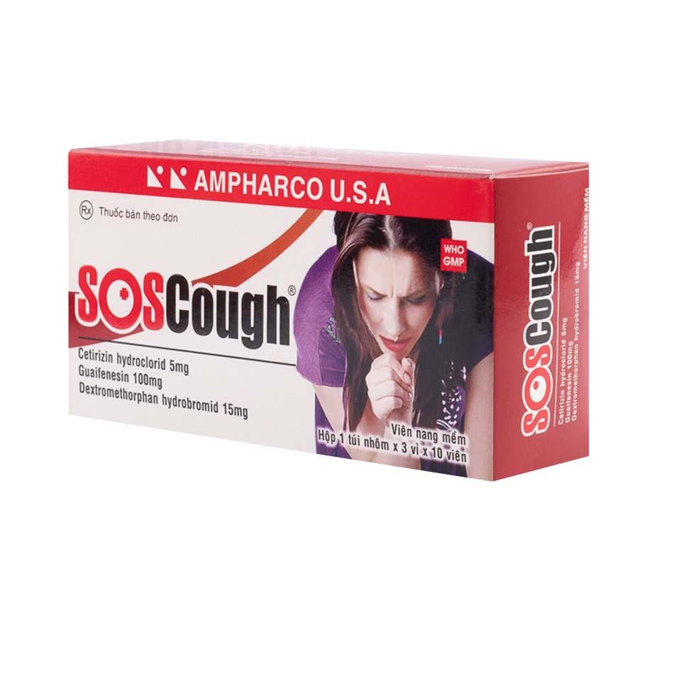 SOSCough 5mg/100mg/15mg Amphaco (H/30v)