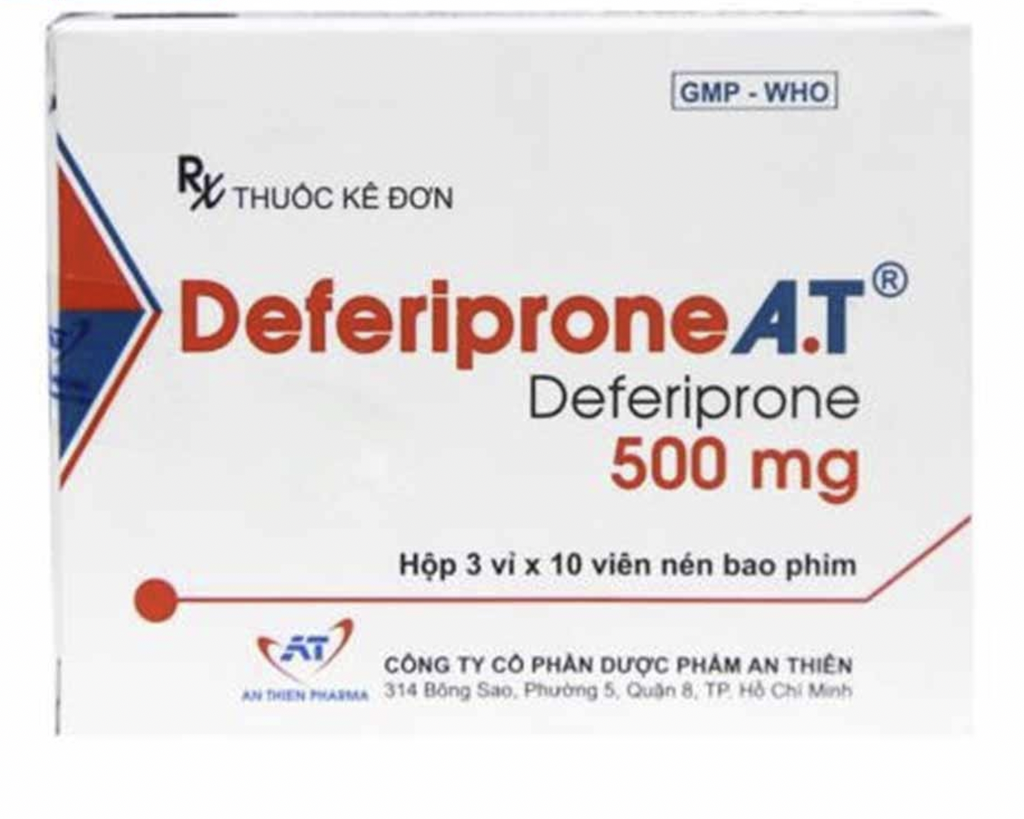 Deferiprone A.T Deferiprone 500mg An Thiên (H/30v)