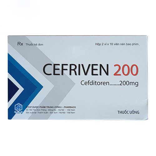 Cefriven Cefditoren 200mg TW1 Pharbaco (H/20v)