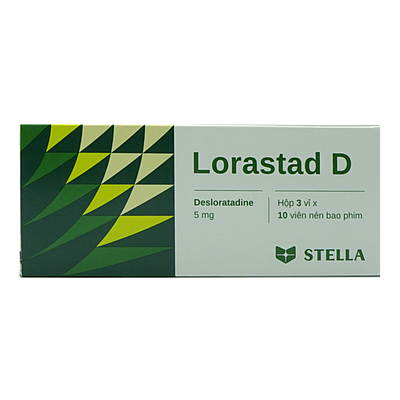 Lorastad D Desloratadine 5mg viên nén bao phim Stella (H/30v)