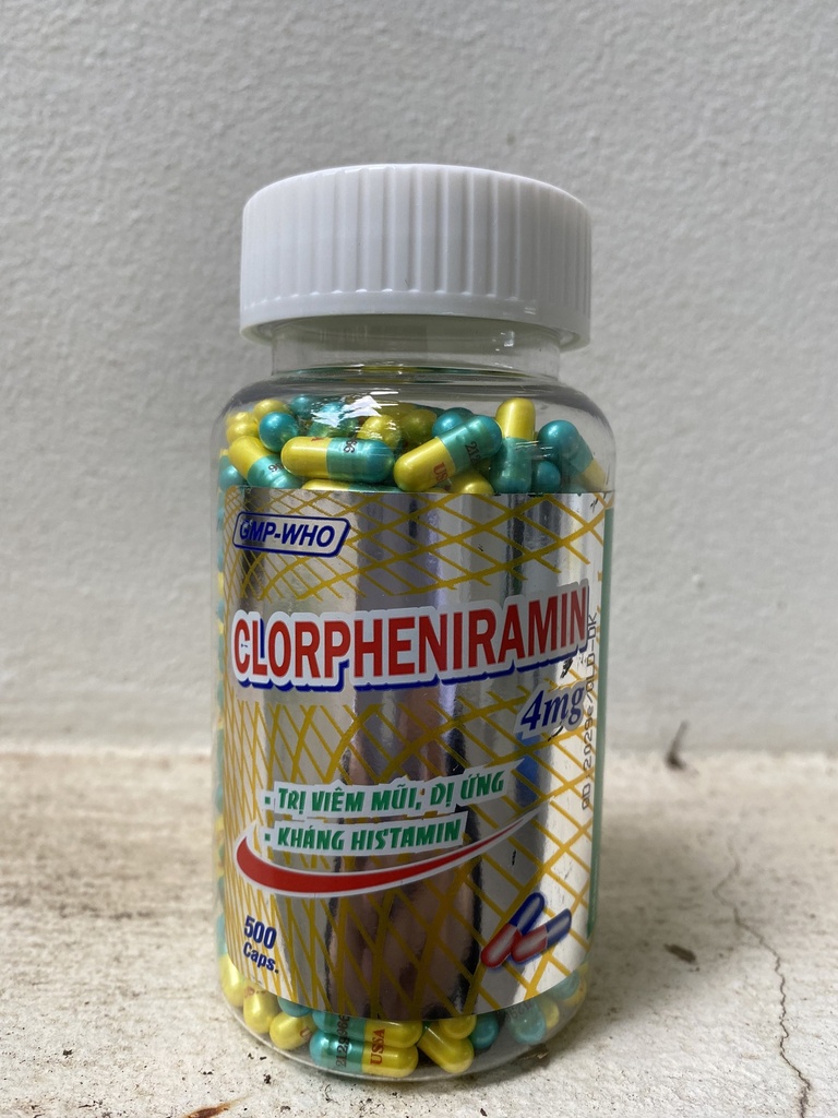 Clorpheniramin 4mg viên nang NIC (Lọ/500v)