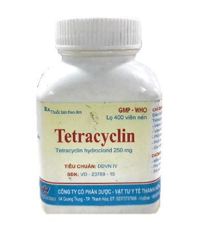 Tetracyclin 250mg Thanh Hóa (Lọ/400v)