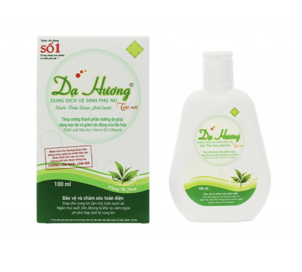 Dạ Hương Trà Xanh Dung Dịch Vệ Sinh Phụ Nữ Không Vòi Hoa Linh (Lọ/100ml)