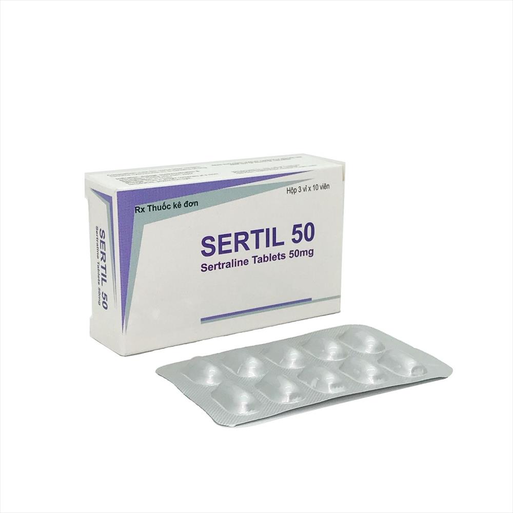 Sertil 50 sertraline 50mg Ấn Độ (H/30v)