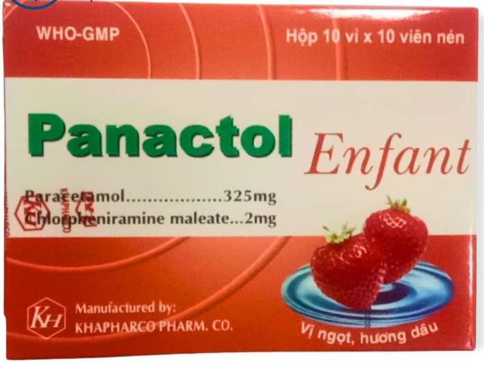 Panactol enfant paracetamol 325mg Khánh Hòa (H/100v)