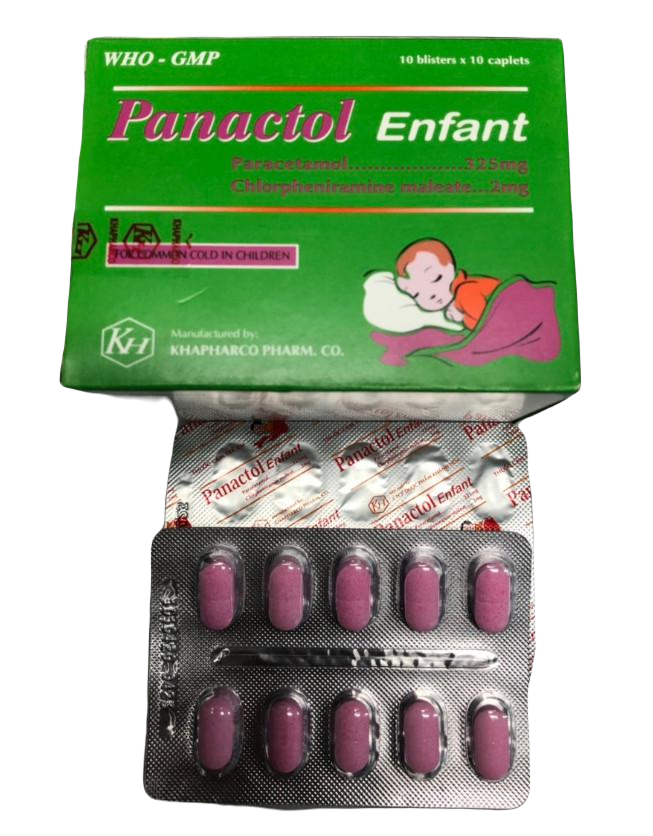 Panactol enfant paracetamol 325mg Khánh Hòa (H/100v)