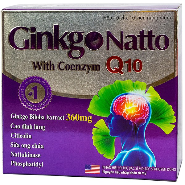 Ginkgo Natto 360mg with coenzym Q10 MediUSA (H/100v)