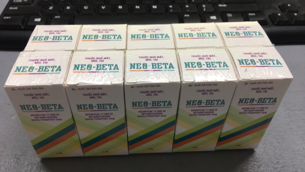 Neo Beta nhỏ mắt mũi tai Dược Khoa (Cọc/10lọ/5ml)