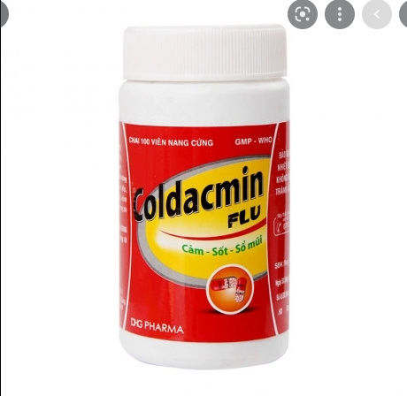 Coldacmin Flu DHG Hậu Giang (Lọ/100v)