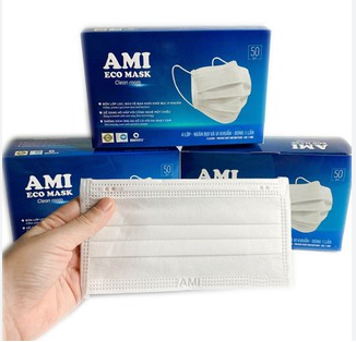 Khẩu trang 4 lớp trắng Ami Eco Mask Nhất Linh (H/50c)