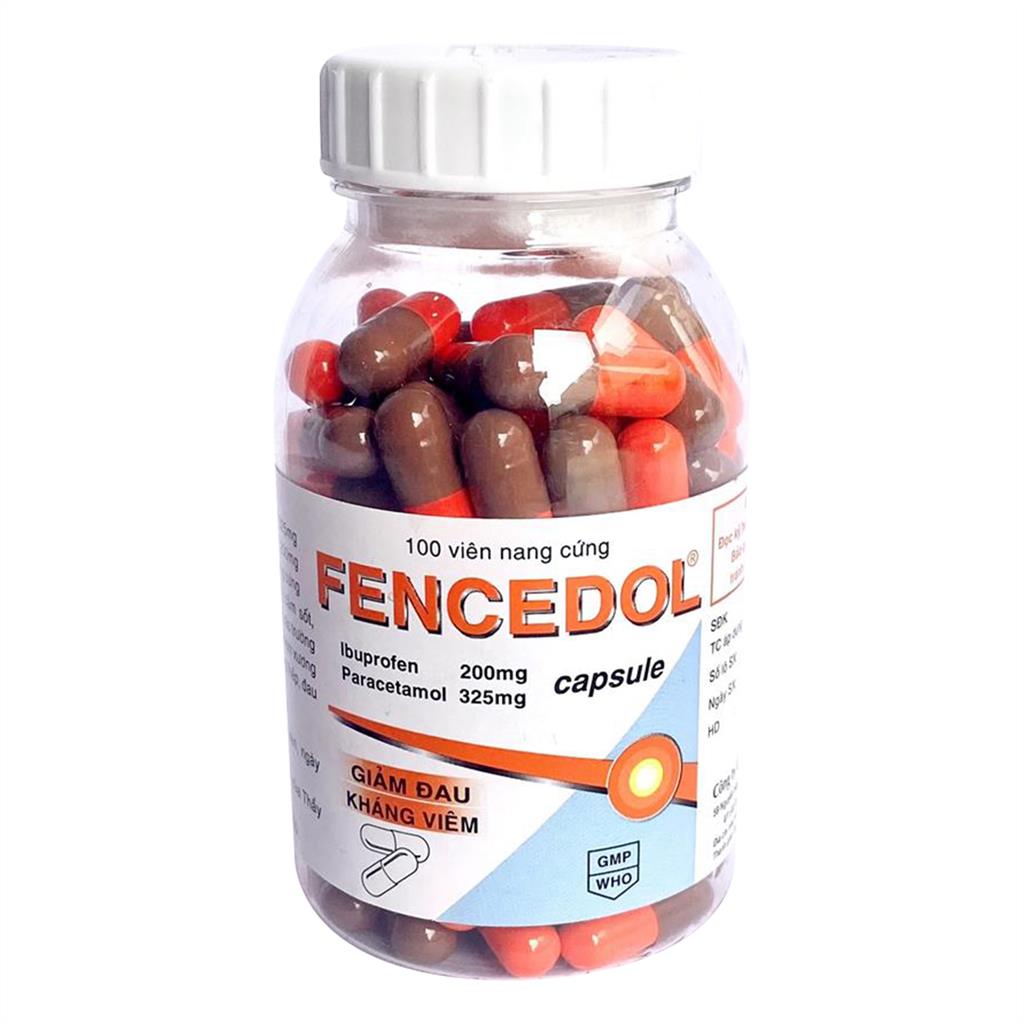 Fencedol paracetamol 325mg Vacopharm (Lọ/100v) Date 03/2025