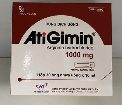 AtiGimin Arginine hydrochloride 1000mg An Thiên (H/30o/10ml) Date 07/2025