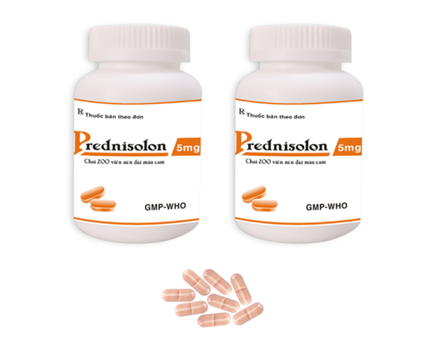 Prednisolon 5mg Tipharco Tiền Giang (Lọ/200v) nắp trắng