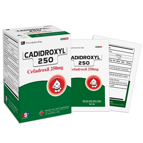 Cadidroxyl 250 cefadroxil 250mg USP (H/14gói/3g)
