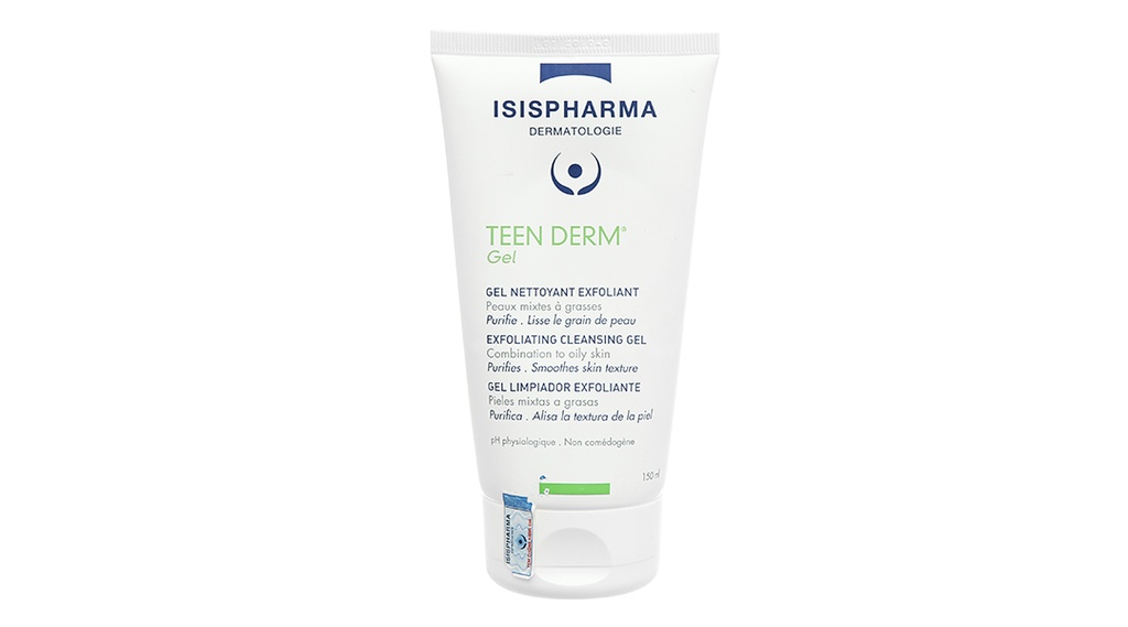 Teen Derm Gel rửa mặt giảm nhờn ngừa mụn Isispharma Pháp (Tuýp/150ml)