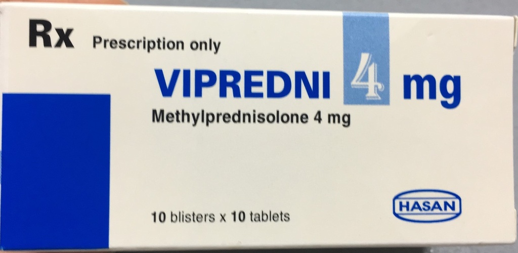 Vipredni methylprednisolone 4mg Hasan (H/100v)