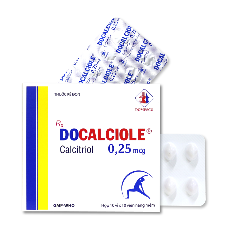 Docalciole calcitriol 0.25mcg Đồng Tháp (H/100v) Date 07/2025