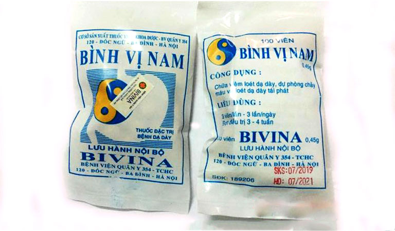 Bình Vị Nam BV Quân Y 354 (Gói/100v)