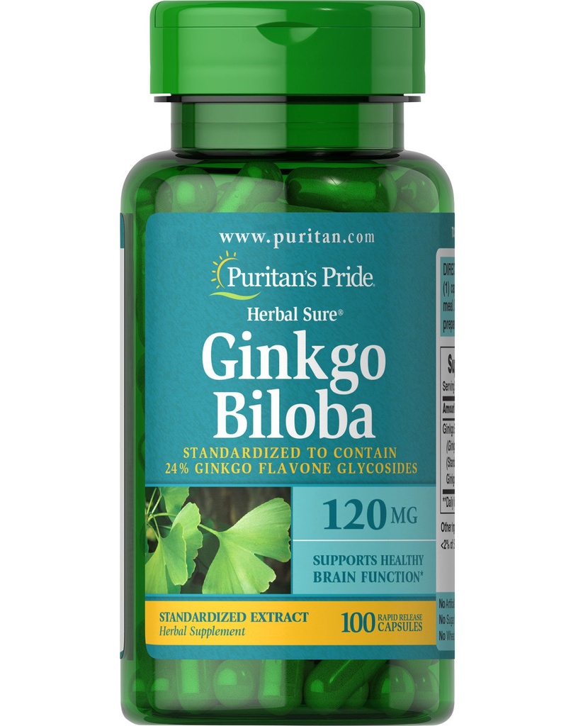 Ginkgo biloba 120mg Puritan's Pride Mỹ (Lọ/100v)