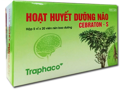 Hoạt huyết dưỡng não cebraton -S bao đường Traphaco (H/100v)