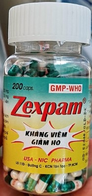 Zexpam terpin hydrat 50mg NIC (Lọ/200v)