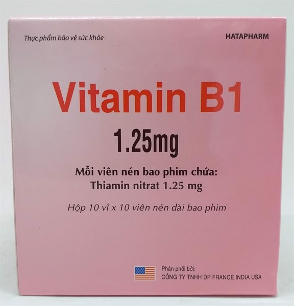 Vitamin B1 thiamin nitrat 1.25mg Hà Tây (H/100v)