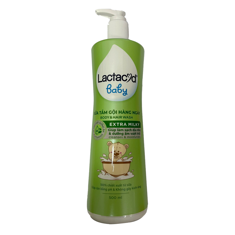 Lactacyd baby extra milky vòi Sanofi (Chai/500ml)