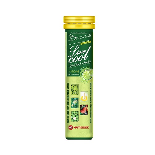 Livecool Sủi thanh nhiệt Chanh Nam Dược (Tuýp/16v)