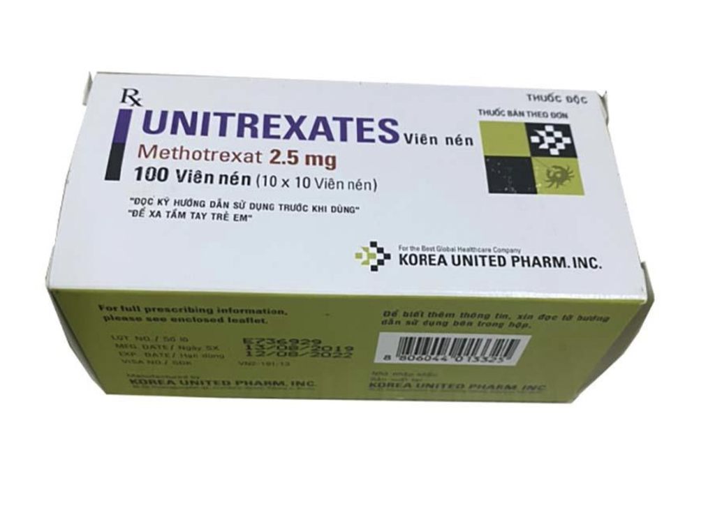 Unitrexates Methotrexat 2.5mg Korea United Pharm (H/100v) Date 06/2027
