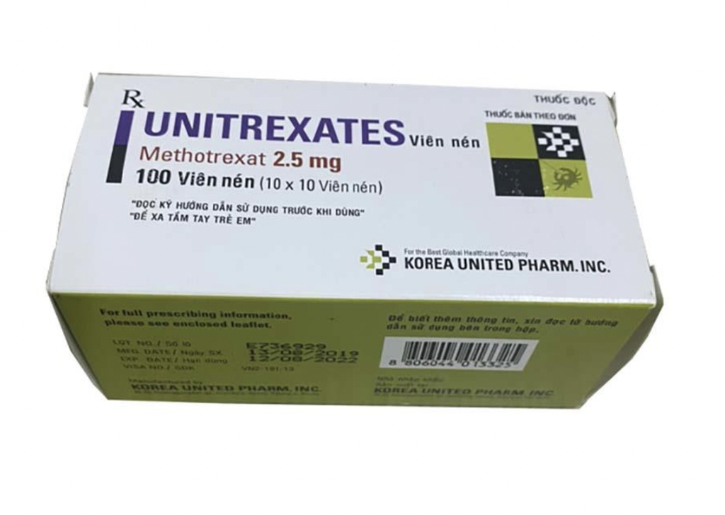 Unitrexates Methotrexat 2.5mg Korea United Pharm (H/100v)