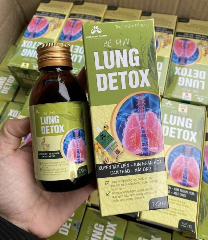 Bổ Phổi Lung Detox Phúc Hưng 125ml (Lọ/125ml)