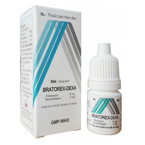 Bratorex Dexa nhỏ mắt DP Hà Nội (Cọc/10 lọ/5ml)