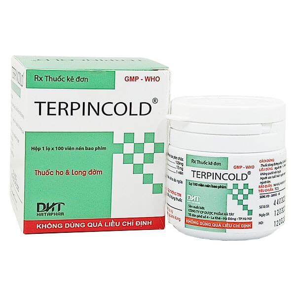 Terpincold thuốc ho long đờm Hà Tây (Lọ/100v)