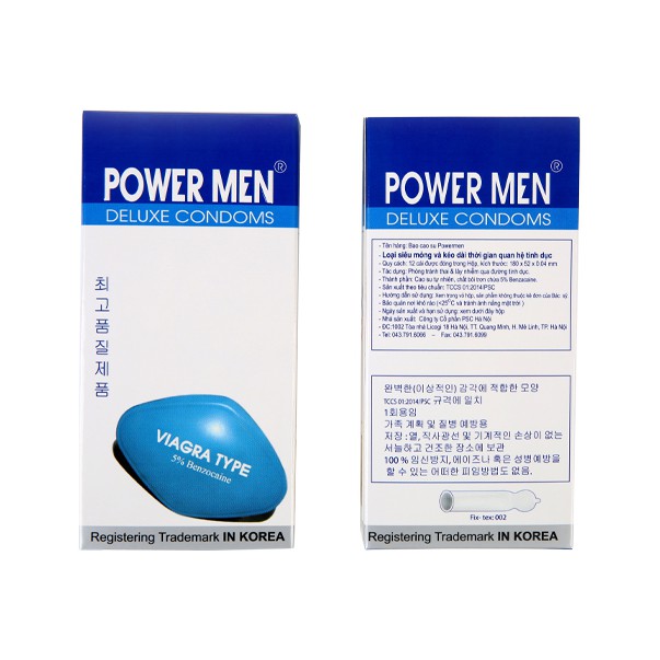 Bao cao su Power men viagra type (H/12c)