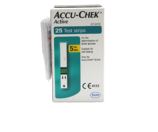 Que thử đường huyết Accu Chek ative Roche Đức (H/25 que)